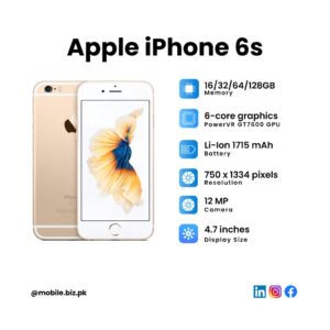 Apple iPhone 6s Price in Pakistan
